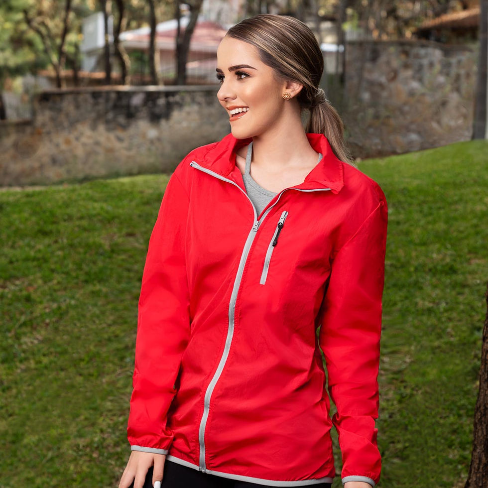 Miniatura: Chamarra Deportiva Ligera Plegable con Funda en Cierre "YEO"