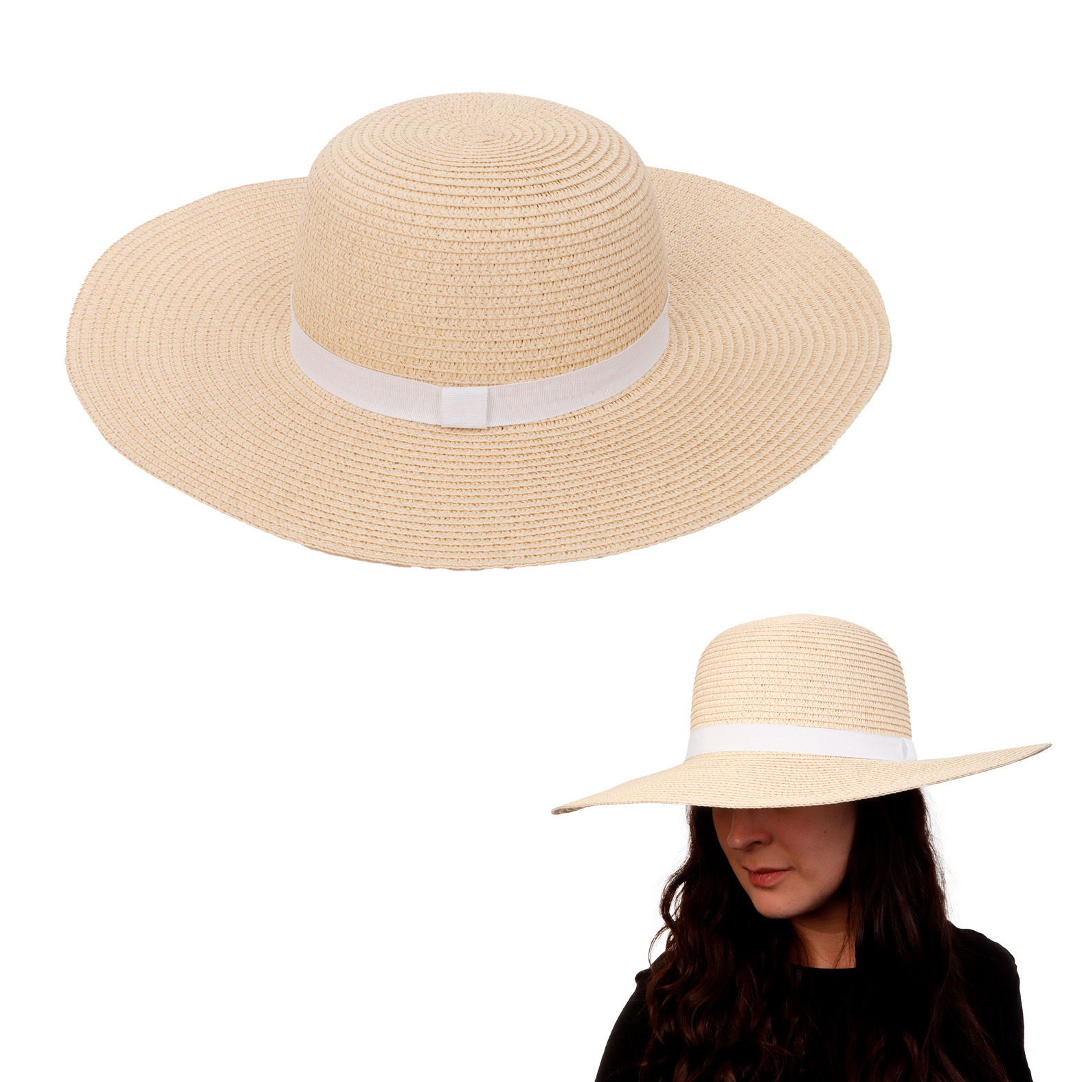 Sombrero Premium de Mujer para Playa de Paja de Papel
