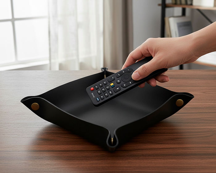 Miniatura: 50PZAS BANDEJA DE MESA DE CURPIEL PARA LLAVES LENTES ETC. "CAST"