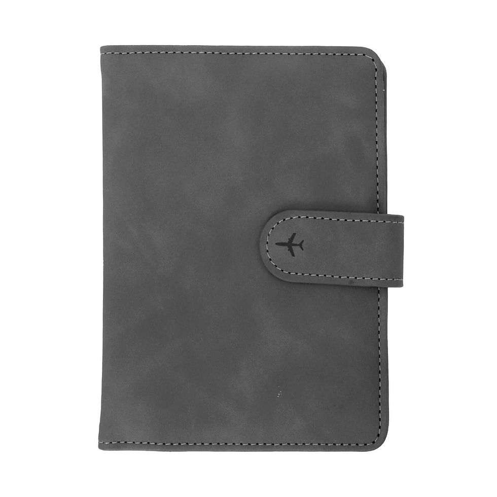 Porta Pasaporte de Curpiel con Organizador de Tarjetas "PORT"