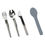 Miniatura: Set de Cubiertos de Acero Inoxidable con Cubierta de Silicón - Funcionalidad y Estilo en Cada Comida