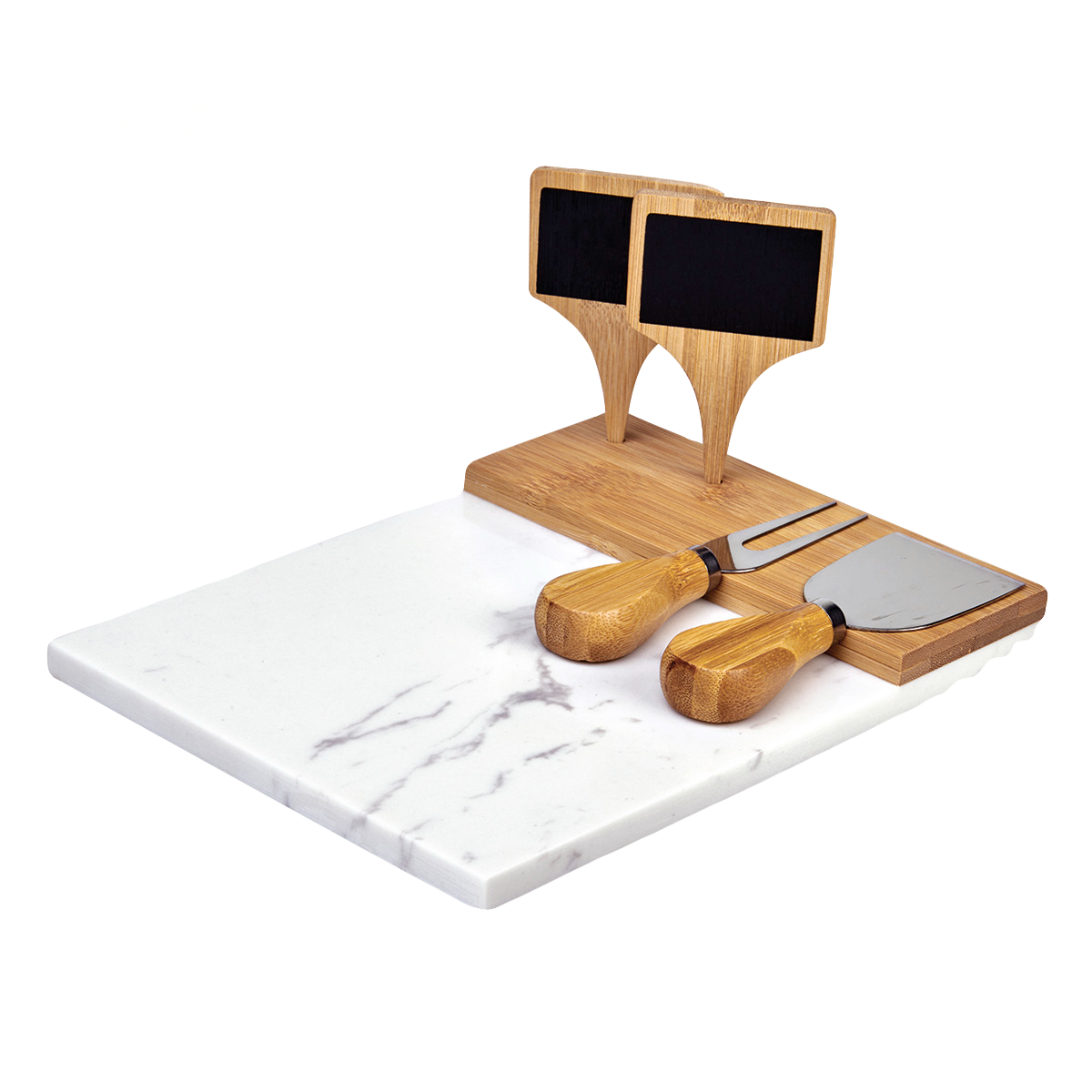 TABLA PARA QUESOS  DE MÁRMOL CON BAMBÚ  "MÁRMOL"