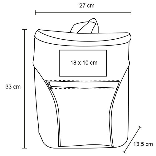 Miniatura: 10PZAS HIELERA DE BACK PACK CON INTERIOR PLASTIFICADO "ALAS"