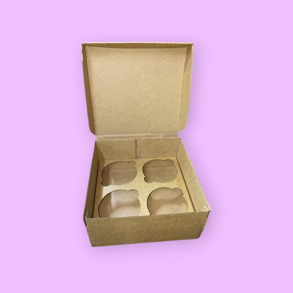 Caja de Cartón para Cupcake 16x16x8 cm - Protección y Elegancia para Repostería