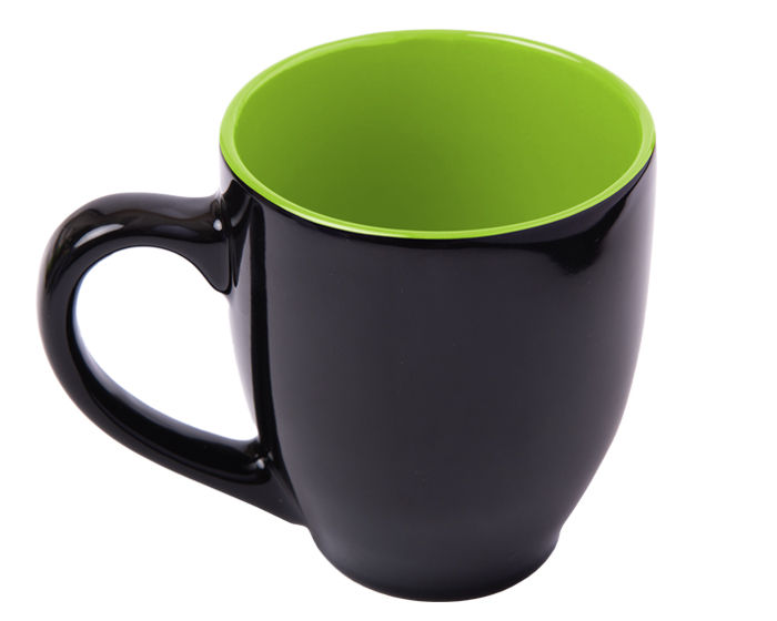 Miniatura: 12PZAS TAZA BRILLANTE NEGRAS BI-TONO DE CERÁMICA 12OZ "SORAY"