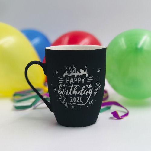 Miniatura: TAZA DE CERÁMICA CON ACABADO RUBBER 400ML "KOZ"