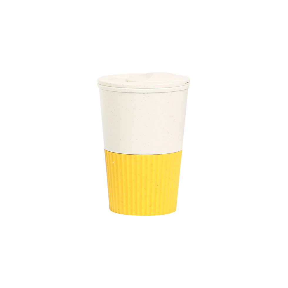 Miniatura: Vaso Bi-Tono de Fibra de Trigo con Tapa Deslizable 350 ml
