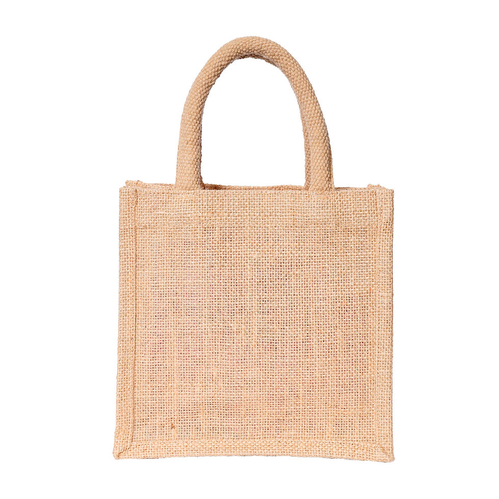 Miniatura: BOLSA YUTE CON FUELLE Y ASA 20X21X15CMS