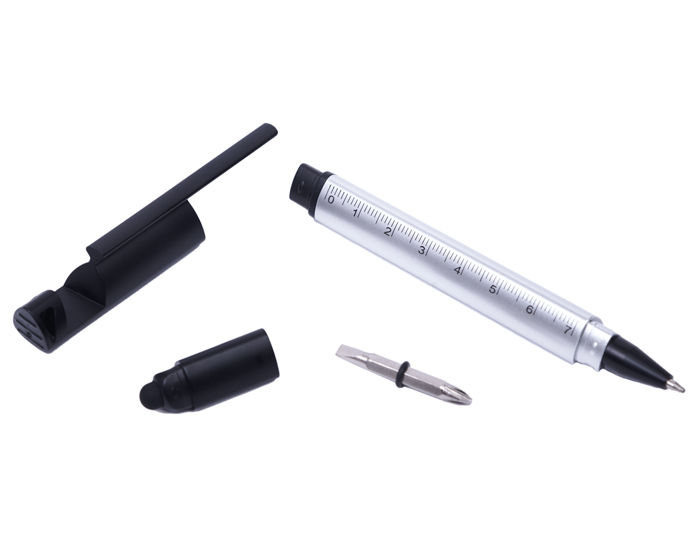 Miniatura: 100PZA BOLÍGRAFO PLÁSTICO 5 EN 1 CON DESARMADOR "RIDER"