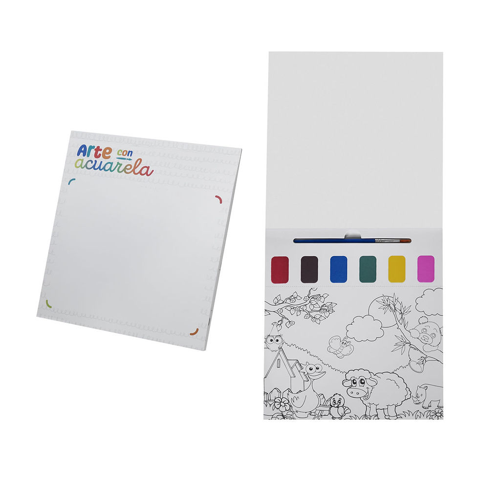 Miniatura: LIBRETA DE DIBUJO CON PALETA DE 6 COLORS DE ACUARELAS "KLIM"