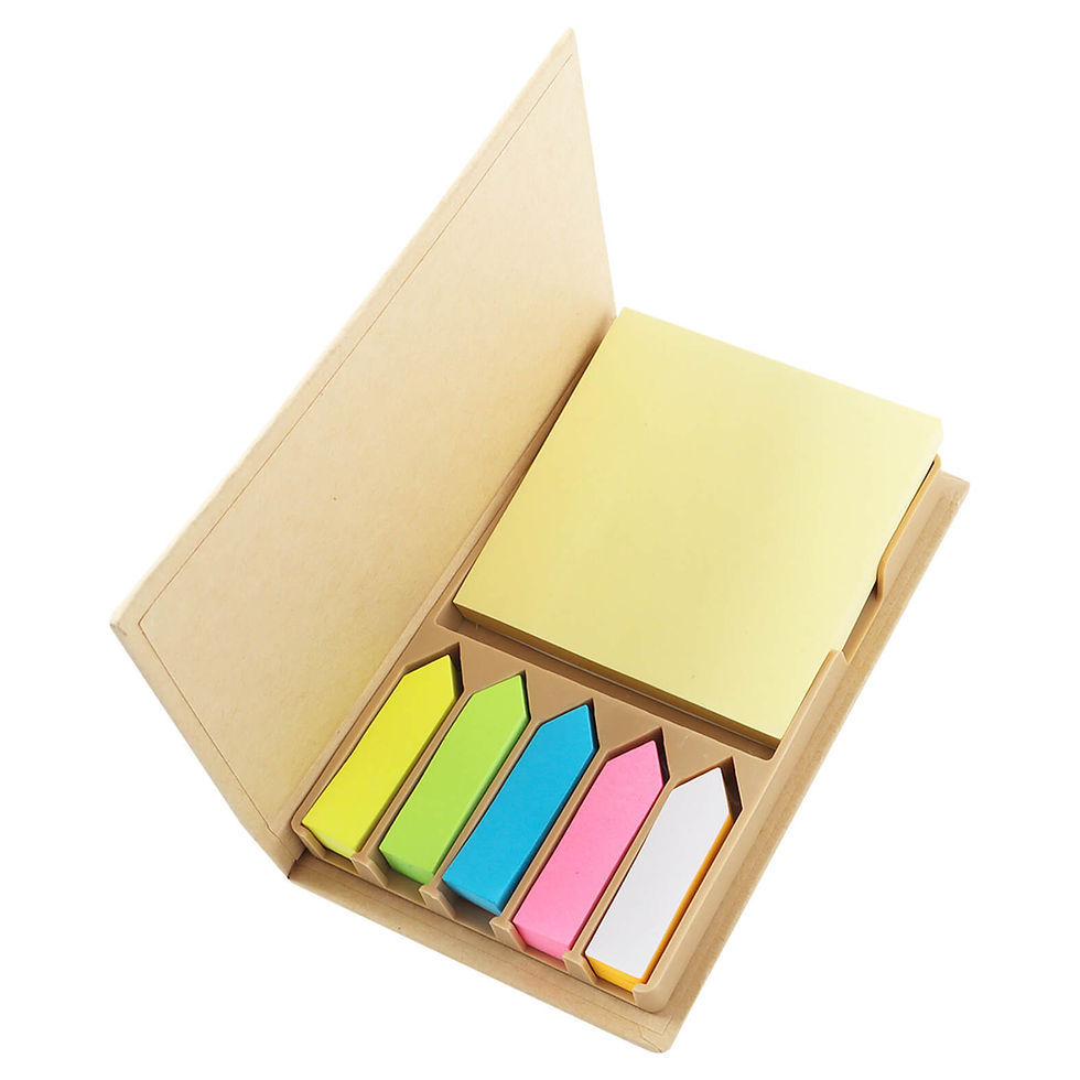 Miniatura: 50PZAS PORTA NOTAS ECOLÓGICO EN ESTUCHE 5 BANDERAS Y NOTAS   "FUS"