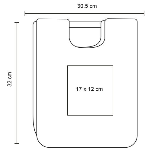 Miniatura: Bolsa de Algodón Cosida con Asas Rectas y Broche Interno