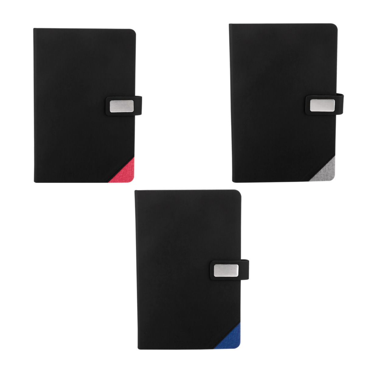 LIBRETA DE CURPIEL CON ELÁSTICO Y PLACA DE GRABADO "BOR"