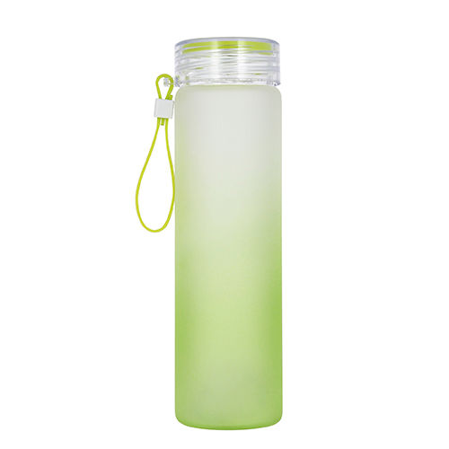 Miniatura: Botella de Vidrio para Agua con Tapa Tipo Rosca 320ml "Pastel" - Compacta, Práctica y Estilizada