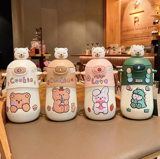 Miniatura: 10PZAS CANTIMPLORA CHICA DE ANIMALES  KAWAII