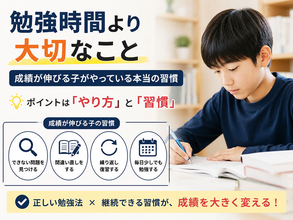 勉強時間より大切なこと|成績が伸びる子がやっている本当の習慣