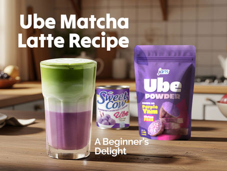 Beginner's guide to Ube Matcha Latte recipe featuring Jans ingredients
