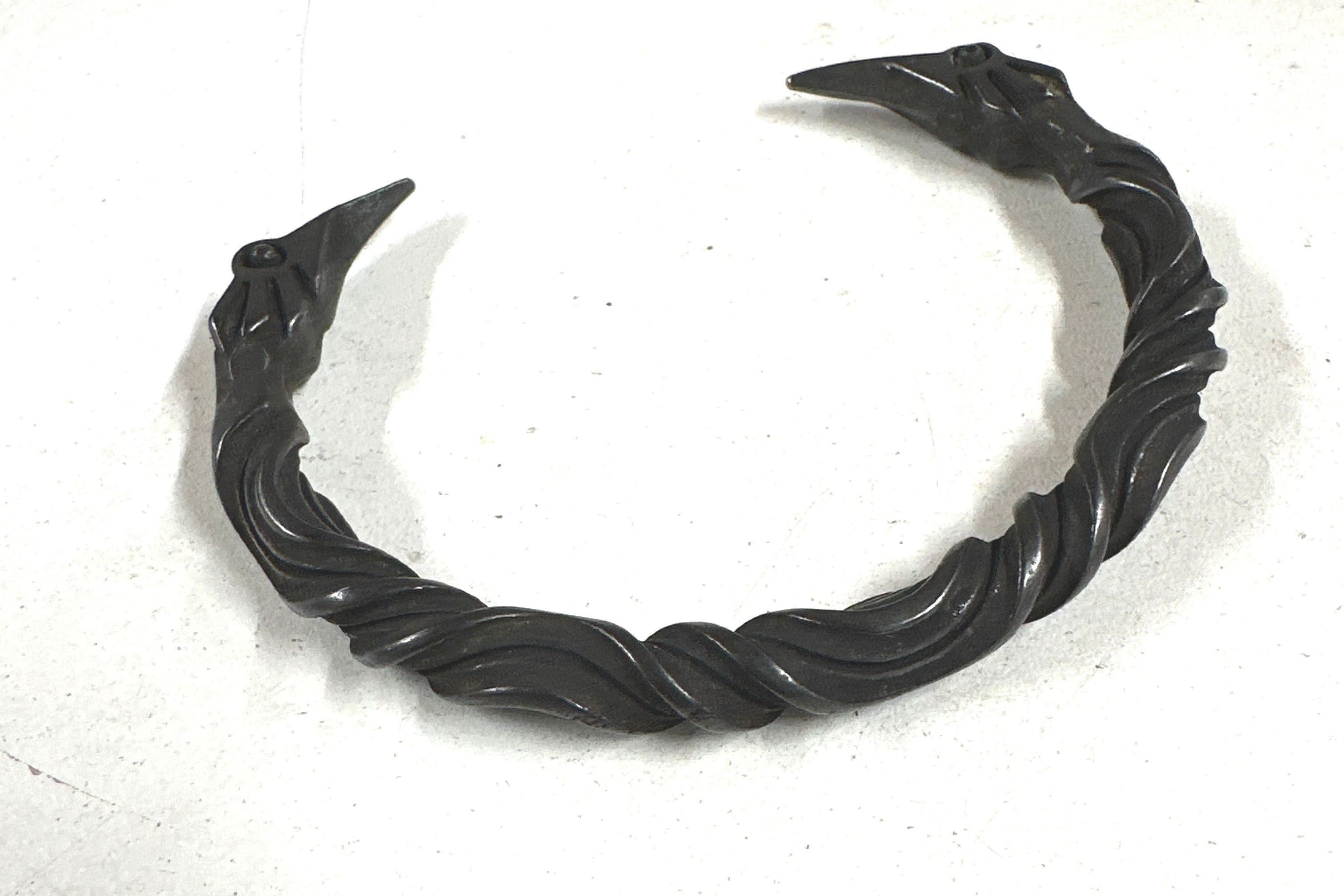 Iron ravens  Viking bracelet