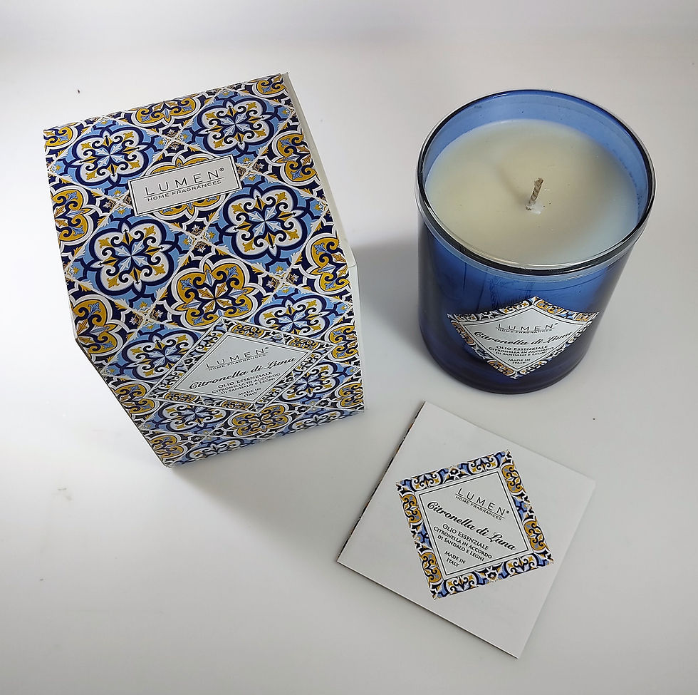Miniatura: CANDELA VEGETALE CITRONELLA DI LUNA IN ACCORDO LEGNI ML.200