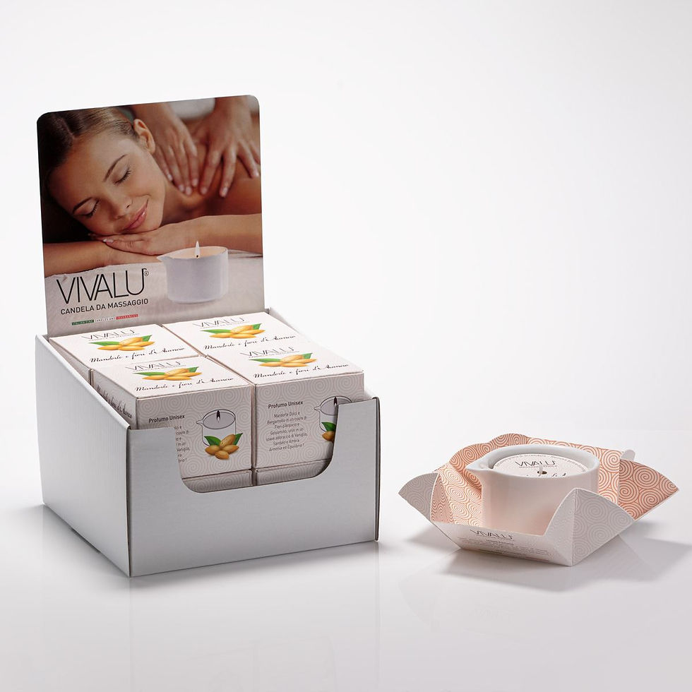 Miniatura: Candela da massaggio TRIBE alle Mandorle e Fiori d’Arancio, Protezione e Tono