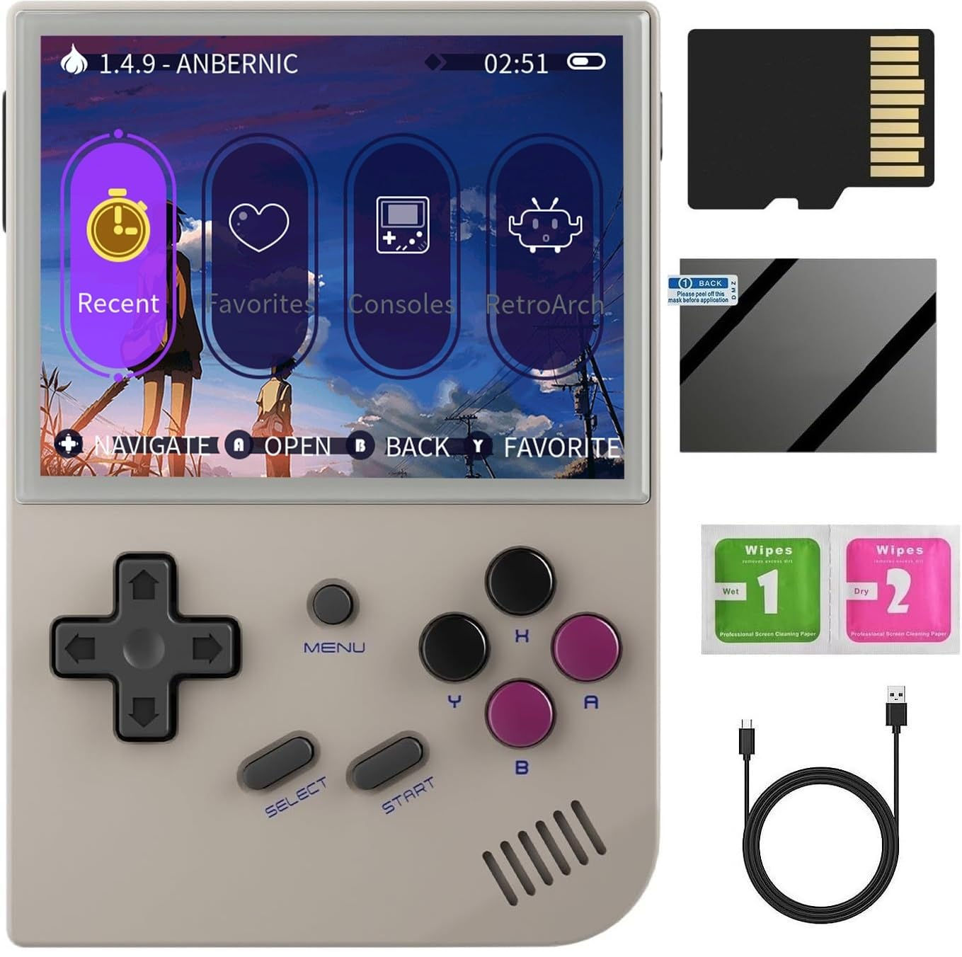 RG35XX Retro Gamer 2024 Edition - 3.5" Linux Console with 64GB and 5474 Games