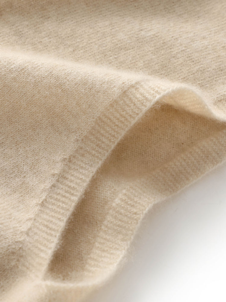 Thumbnail: Women 100% Merino Wool Sleeveless Pullovers Turtleneck Sweater Waistcoat Wool Kn
