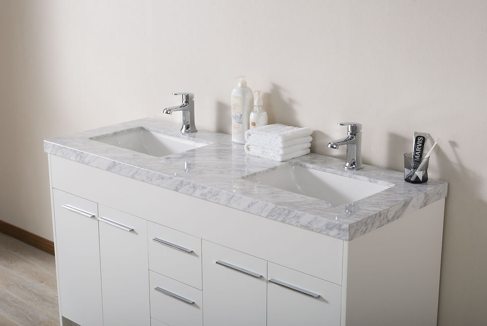 Thumbnail: Lotus 60" White Double Sink Vanity