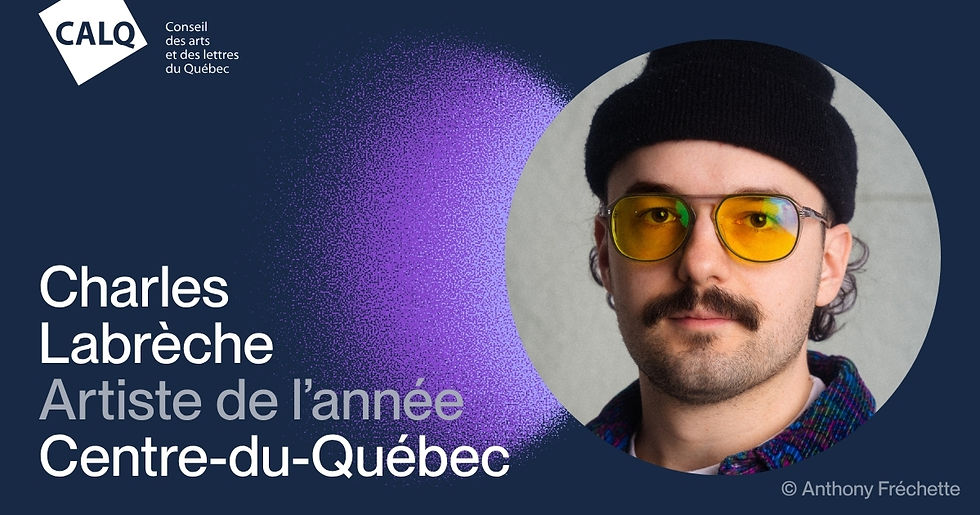 Charles Labrèche remporte le prix Artiste de l’année – Centre-du-Québec du Conseil des arts et des lettres du Québec