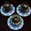 Thumbnail: Arts and Crafts W.A.S. Benson Brass Chandelier with Vaseline Shades