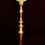 Thumbnail: Large WAS Benson Arts and Crafts Brass Table Lamp with Powell Vaseline Shade