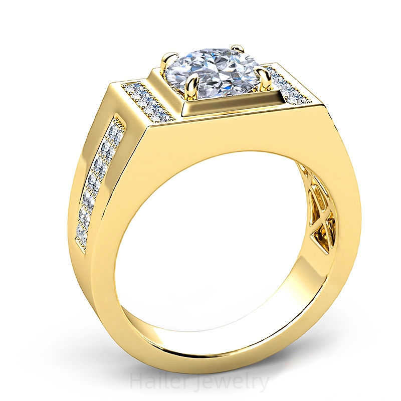 Thumbnail: 2ct Moissanite Gemstone 10k 14k 18k Ring