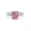 Thumbnail: 18K White Gold 2Ct Pink Moissanite Ring