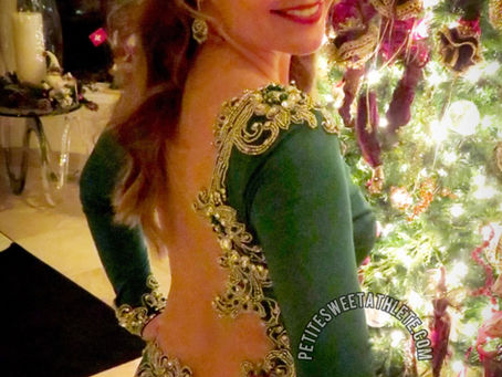 Alex Park City escort elegant green crystal backless gown event