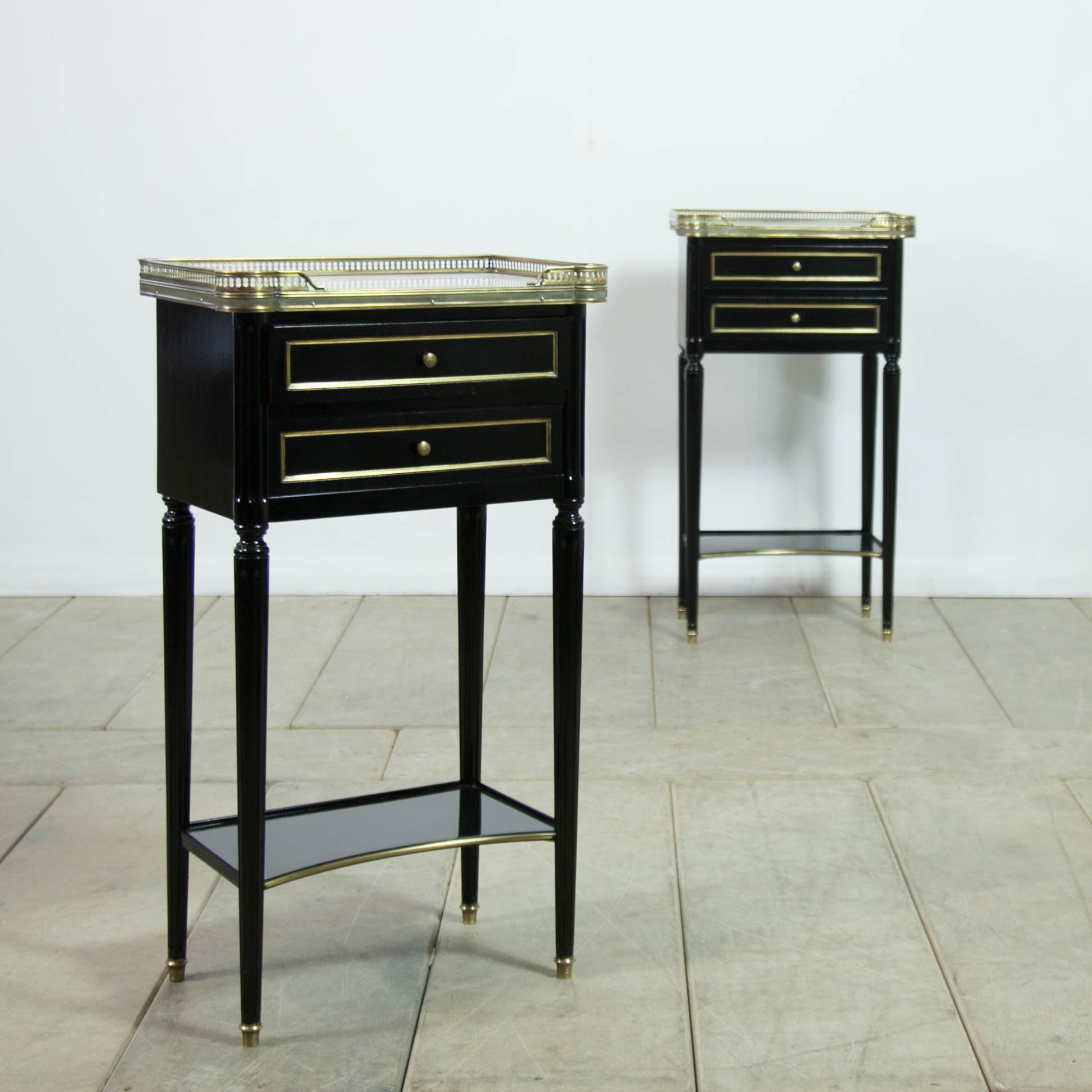 Pair Louis XVI style Bedside Cabinets