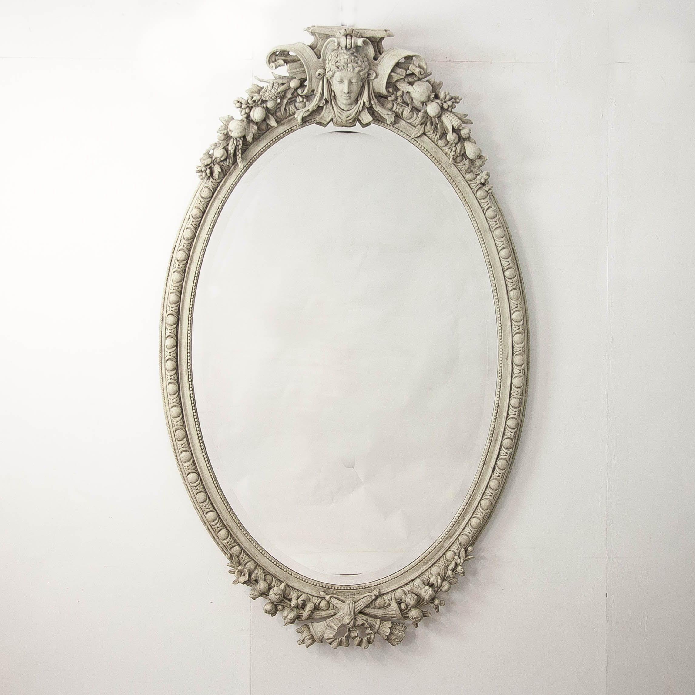 Large 19th C Oval Mirror