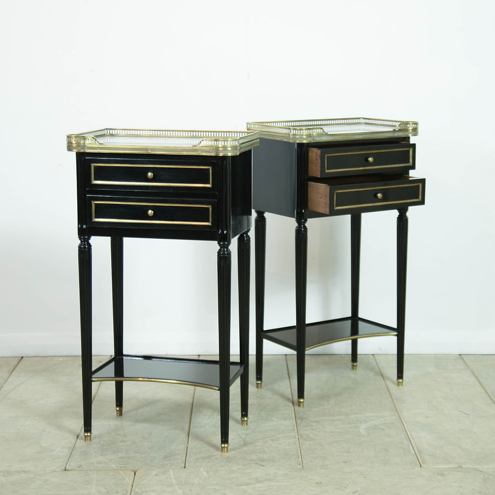 Thumbnail: Pair Louis XVI style Bedside Cabinets