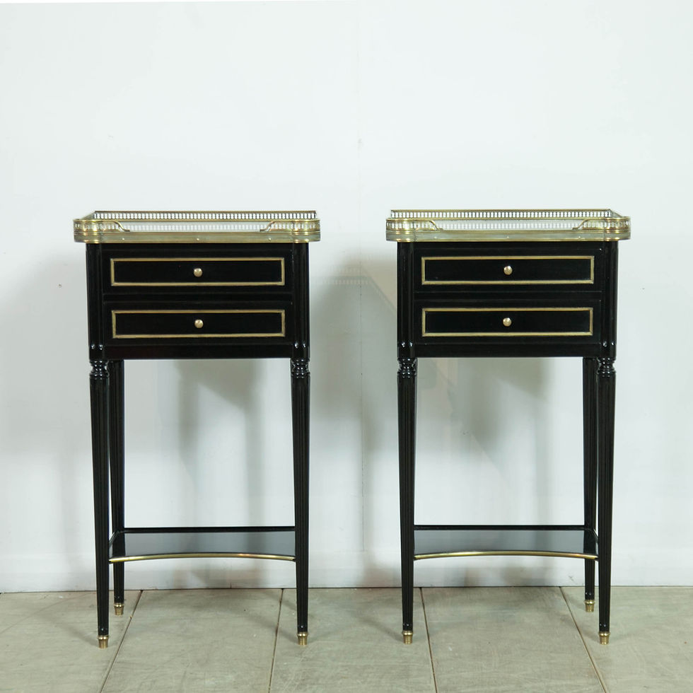 Thumbnail: Pair Louis XVI style Bedside Cabinets