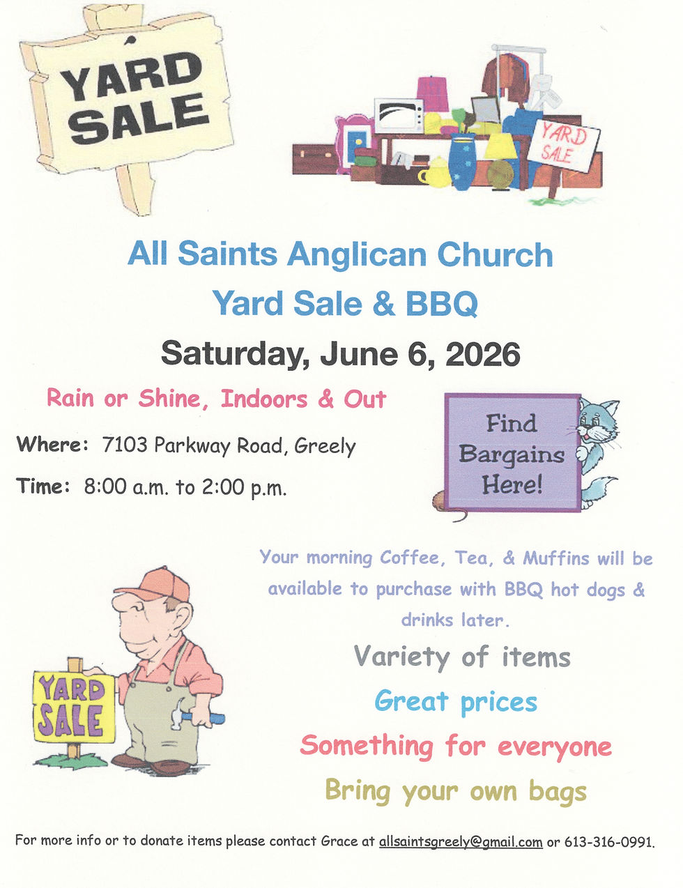 Annual Yard Sale & BBQ