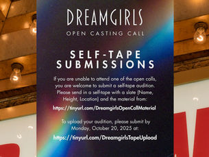 All you’ve got to do is dream — and audition! ✨    Dreamgirls Broadway is holding an open casting call, and you can audition from anywhere with a self-tape submission. This is your chance to get seen by Broadway casting directors and show off your talent — no in-person audition required!