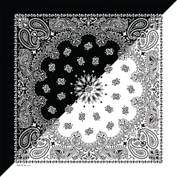 Split Black/White Paisley