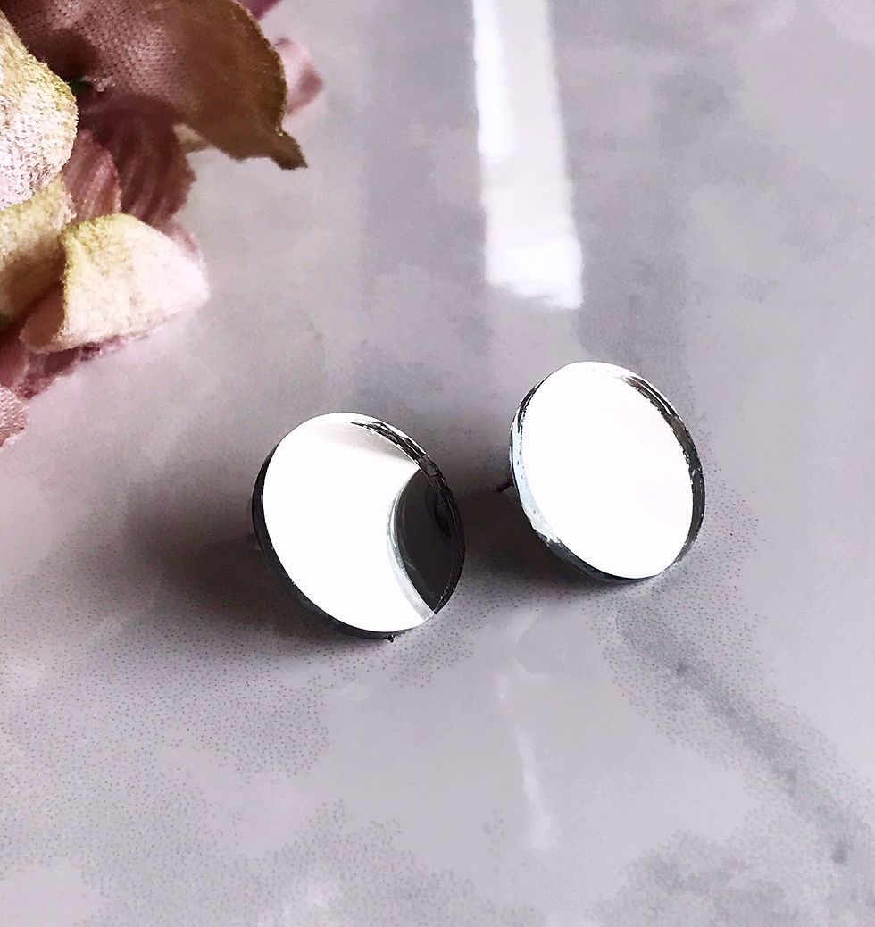 Thumbnail: mirror stud earrings