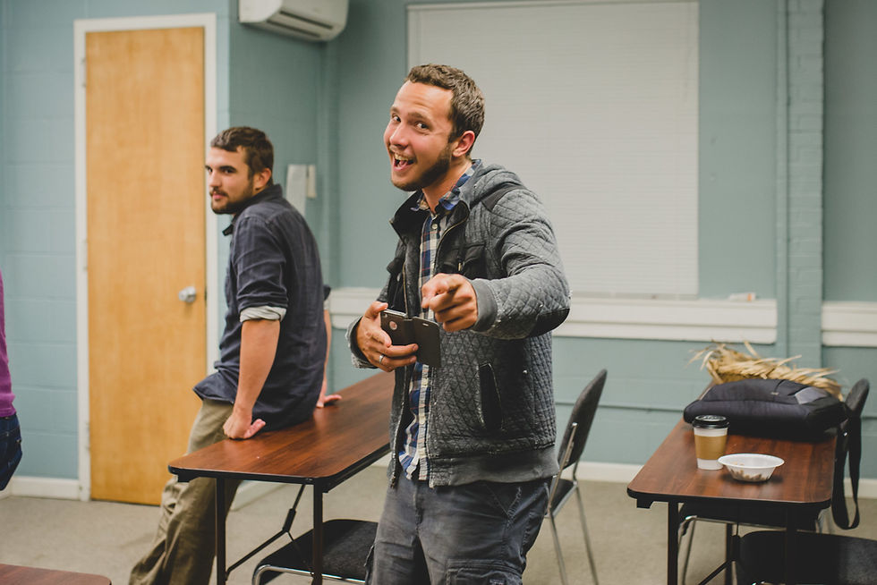 We don't know if he's pumped about his group project or the snacks, either way, he's ready to dominate. 