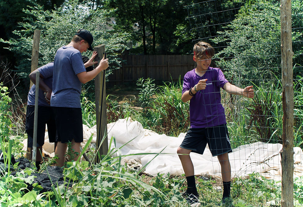 Workwell employees built a Pest Control Fence for a Nashville farm and also constructed a chicken coop by the end of their summer.