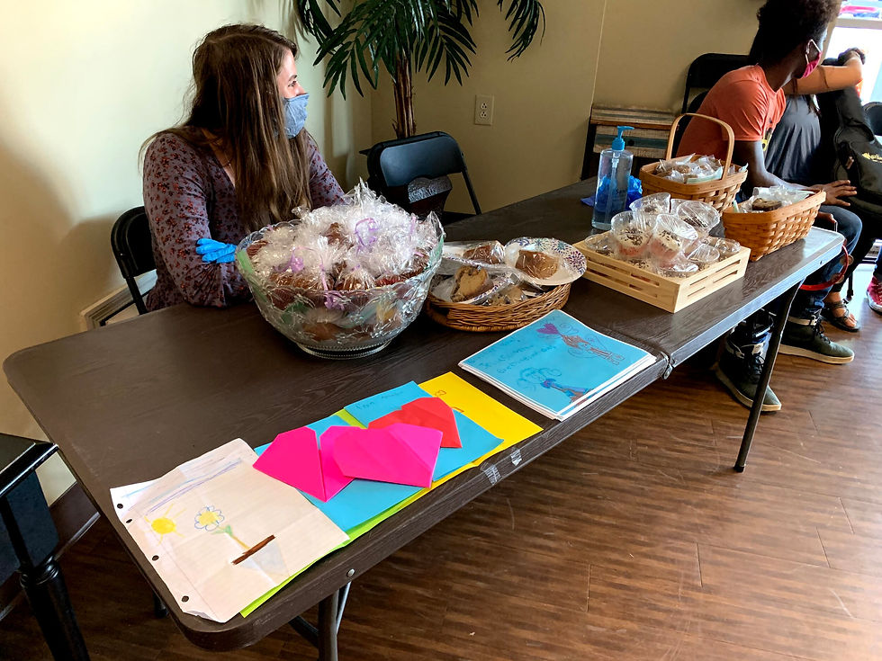 When the call went out among our community to make sweets for the elderly, the response was quick. Moms with children, teenagers, and young adults all volunteered to bake. Institute student,Sara Giguere, helped make sure every resident received a ho…