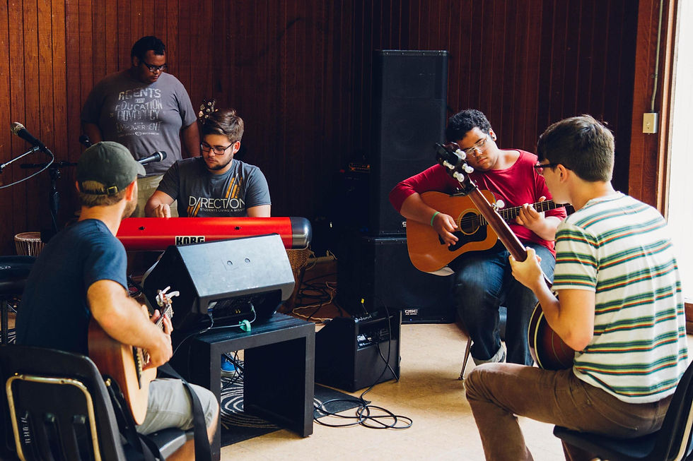 Musicians and singers collaborated to create original music and lyrics to accompany a One Act play, written and directed by participants of the conference. Creating something meaningful to be communicated through the medium of theater is a challenge…