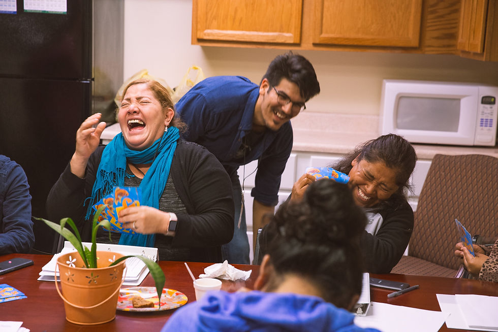 Max Alvarez facilitates a fun language learning game to ease anxiety, and encourage laughter and practice organic dialogue.