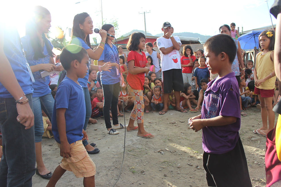 We helped youth in Tacloban City facilitate a feeding and children's program at a resettlement camp where over 500 children resided in very cramped conditions for over 2 years. 