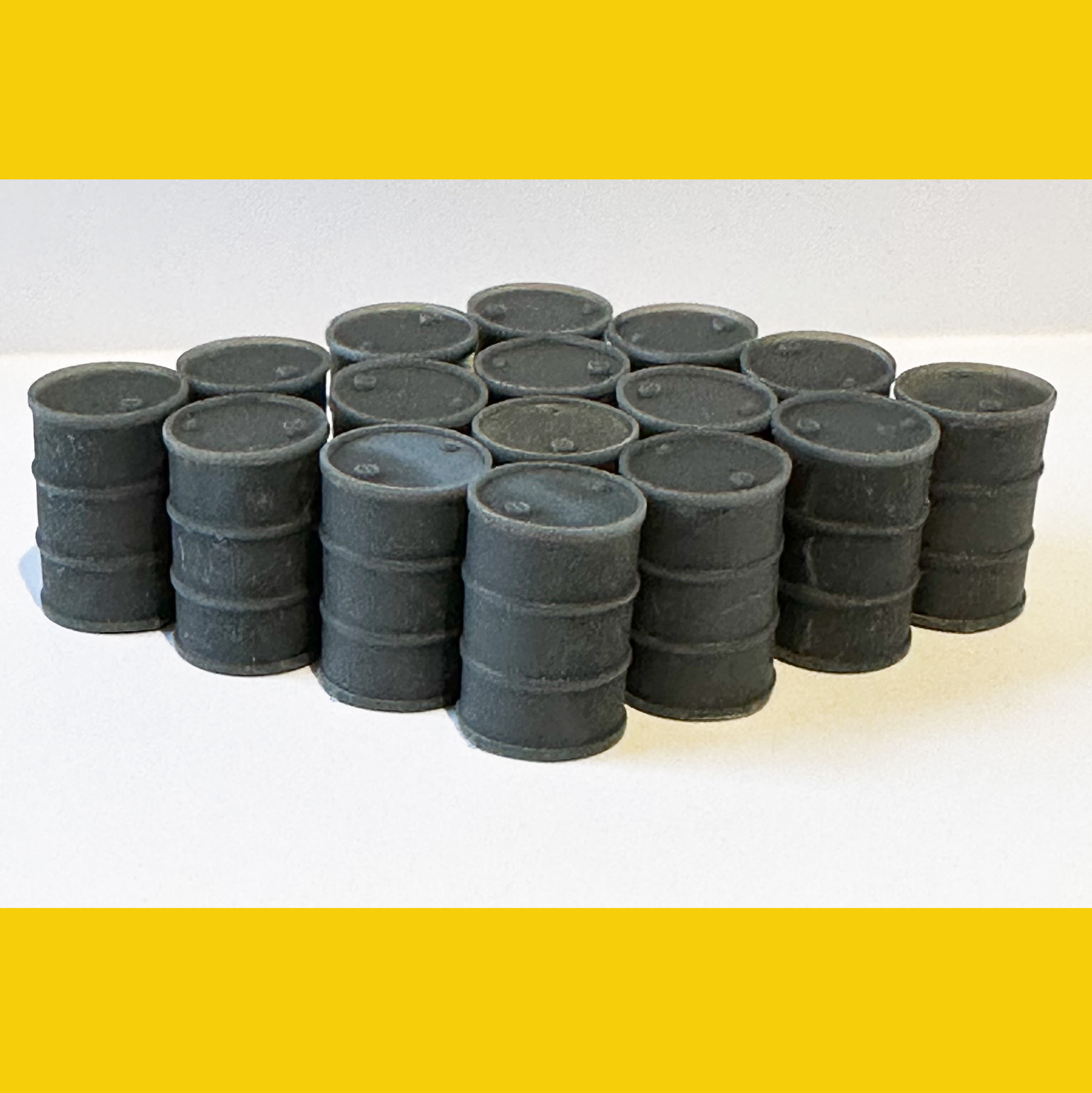 55 GALLON DRUM DARK GRAY QUANTITY 16 RESIN O SCALE 1/48 On30 LIONEL O-27