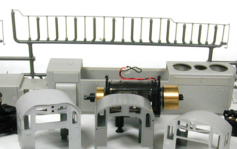 array of train parts