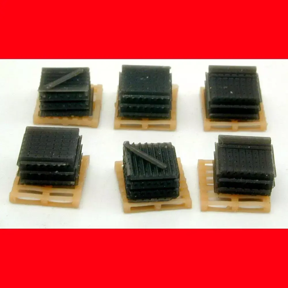 FISH PLATES ON PALLETS AND STACKED RESIN 1/160 N SCALE